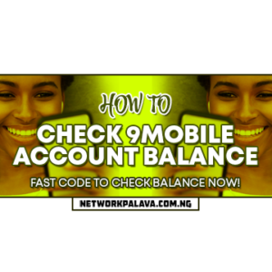 how to check account balance on 9mobile network