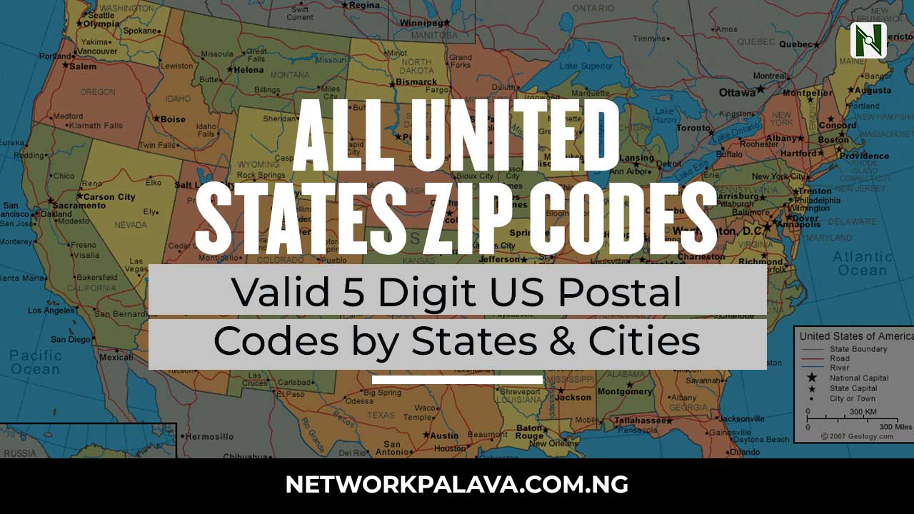 All United States ZIP Codes 2024 Valid 5 Digit US Postal Codes By 